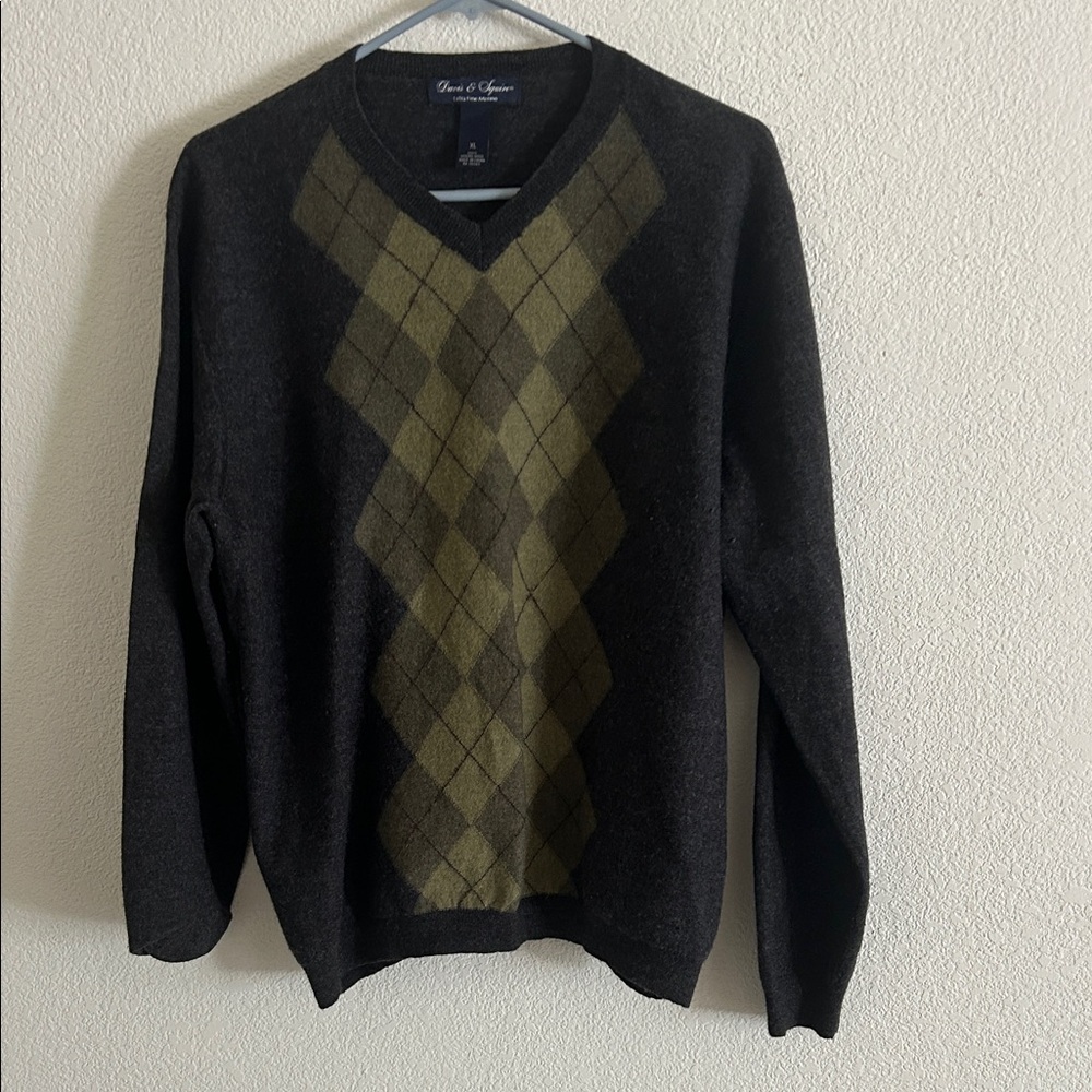 Davis And Squire Men's Sweater Size XL Extra Fine Merino